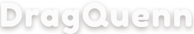 Logo de tienda online drag queen con letras blancas