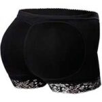 Faja Bragas con Almohadillas Levanta Glúteos color negro y acabado con encaje