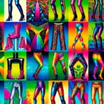 Variedad de Leggings para Drag Queens en Estilos Vibrantes y Coloridos, desde Lentejuelas Brillantes hasta Estampados Audaces