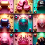 Selección de redecillas de peluca coloridas y elegantes para drag queens, mostrando variedad y estilo.